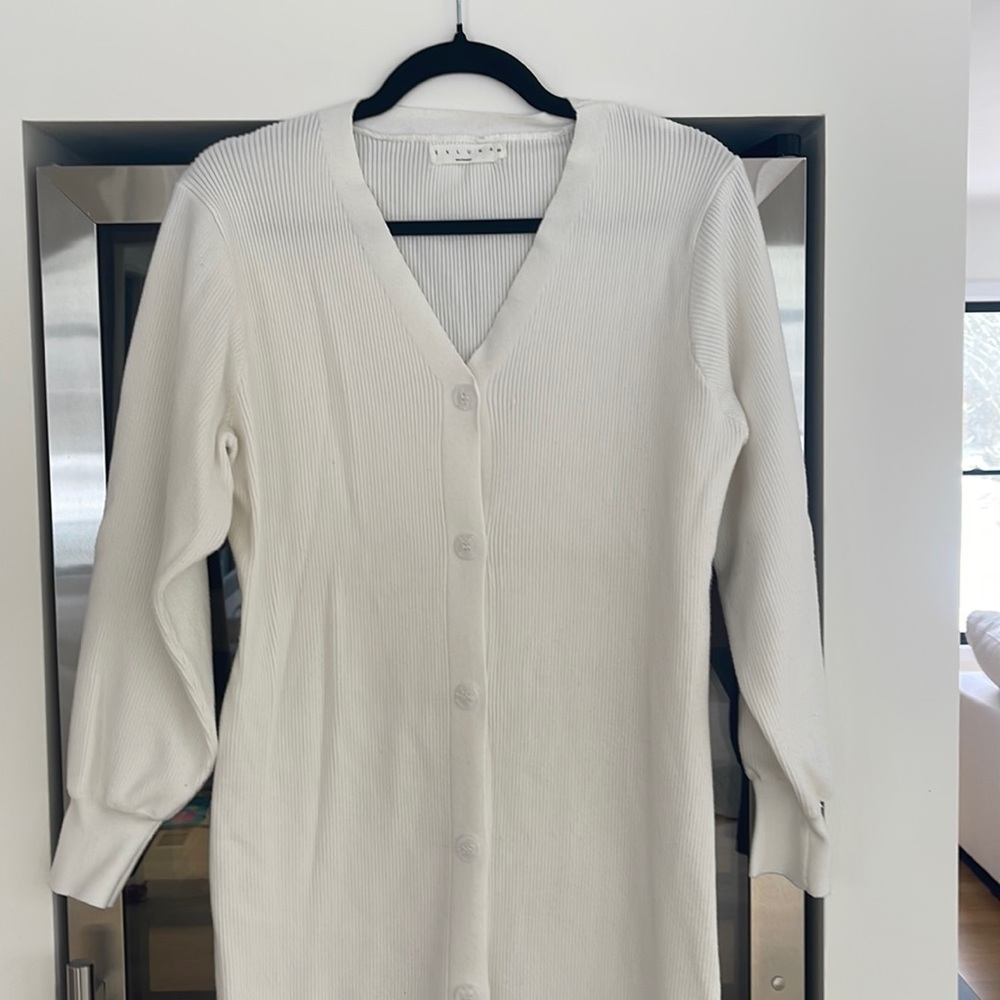 Exlura ivory knit midi